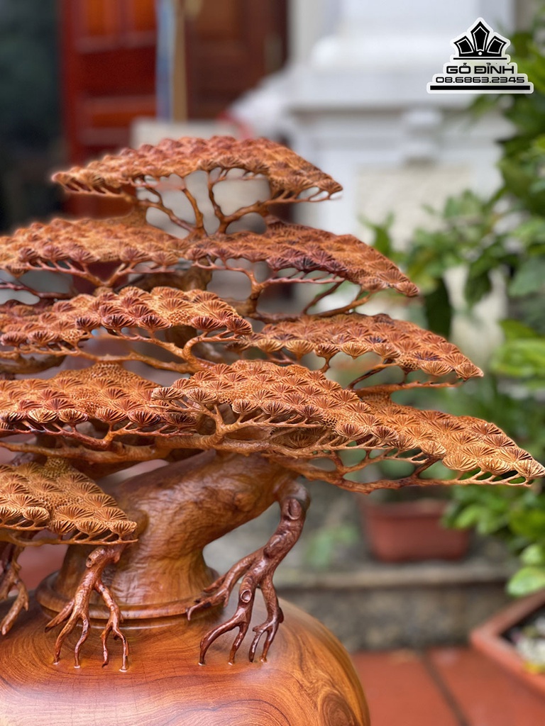 Bình Tùng Gỗ Hương Việt Cao 60 Ngang 73 Sâu 37 (cm) 2