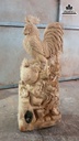 Tượng Gia Đình Gà Gỗ Ngọc Am Cao 104 Ngang 48 Sâu 21 (cm) 3