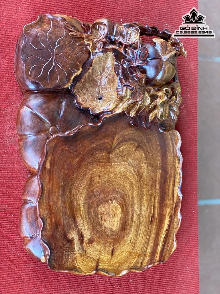 Khay Trà Gỗ Hương Việt Cao 15 Ngang 50 Rộng 35 (cm) 0