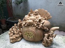 Tượng Phật Di Lặc Ngũ Phúc Gỗ Ngọc Am Cao 46 Ngang 73 Sâu 35 (cm) 0