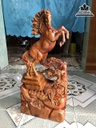 Tượng Ngựa Phong Thủy (Nhất Mã) Gỗ Hương Cao 57 Ngang 26 Sâu 12 (cm) 2