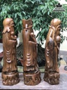 Tượng Phúc Lộc Thọ (Tam Đa) Gỗ Bách Xanh Cao 76 Ngang 26 Sâu 22 (cm) 6