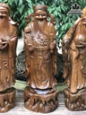 Tượng Phúc Lộc Thọ (Tam Đa) Gỗ Bách Xanh Cao 76 Ngang 26 Sâu 22 (cm) 7