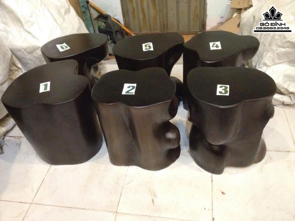 Bộ 6 Đôn Gỗ Sao Xanh Cao 41 (cm) DS30 9