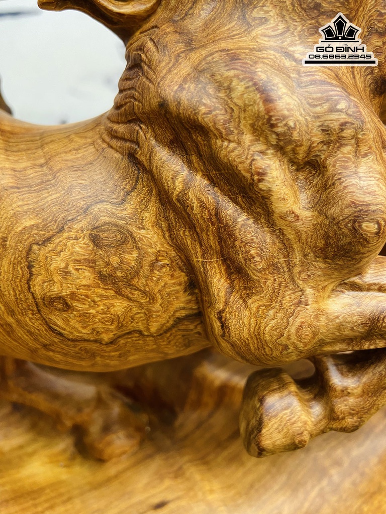 Tượng Ngựa Phong Thủy (Bát Mã) Gỗ Hương Cao 72 Ngang 120 Sâu 50 (cm) 1