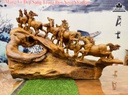 Tượng Ngựa Phong Thủy (Bát Mã) Gỗ Hương Cao 72 Ngang 120 Sâu 50 (cm) 2