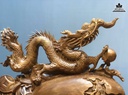 Tượng Nhất Long Gỗ Xá Xị (Gù Hương) Cao 62 Ngang 71 Sâu 29 (cm)