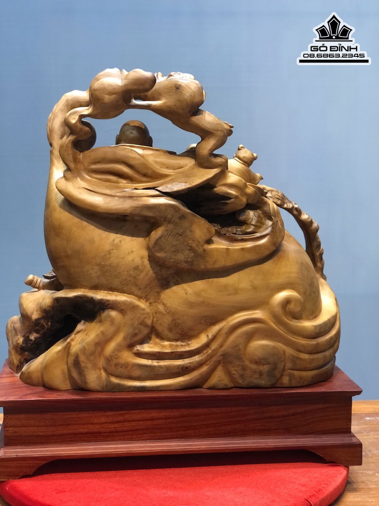 Tượng Phật Di Lặc Ngồi Hồ Lô Gỗ Ngọc Am Cao 78 Ngang 71 Sâu 353 (cm) 0