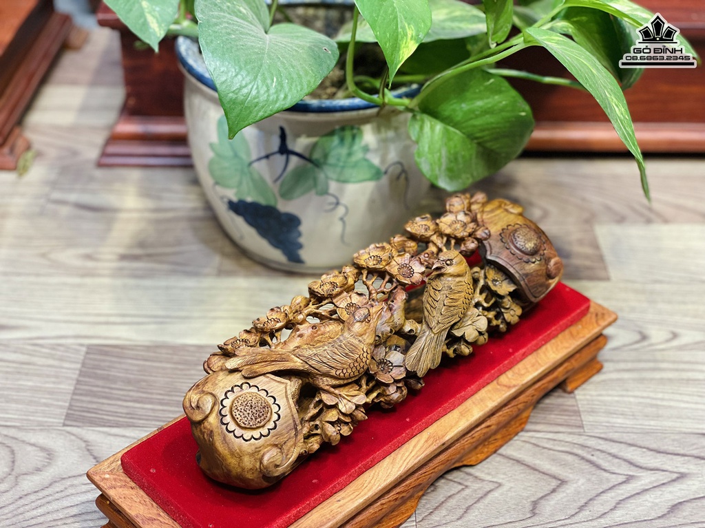 Cầu Như Ý Gỗ Sưa  Cao 30 Ngang 10 Sâu 9 (cm) 2