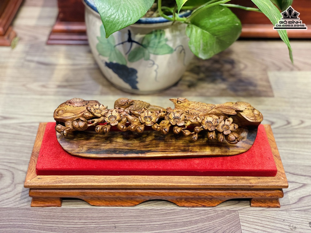 Cầu Như Ý Gỗ Sưa  Cao 30 Ngang 10 Sâu 9 (cm)