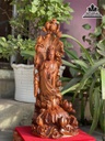 Tượng Phật Bà Quan Âm Gỗ Sưa Cao 60 Ngang 25 Sâu 22 (cm) 3
