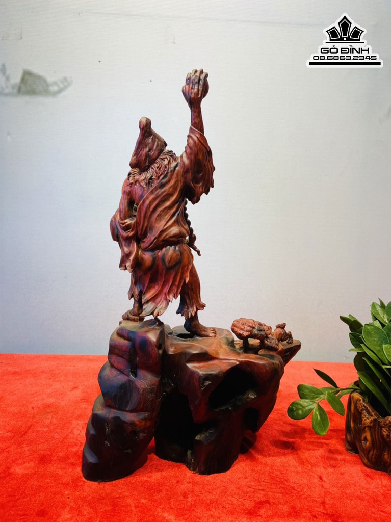 Tượng Tế Công Gỗ Trắc Cao 56 Ngang 35 Sâu 34 (cm) 2