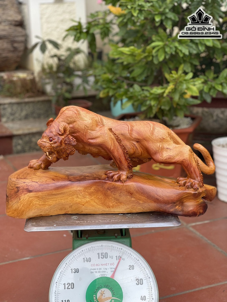 Tượng Hổ Gỗ Hương Việt Cao 32 Ngang 63 Sâu 18 (cm) 2
