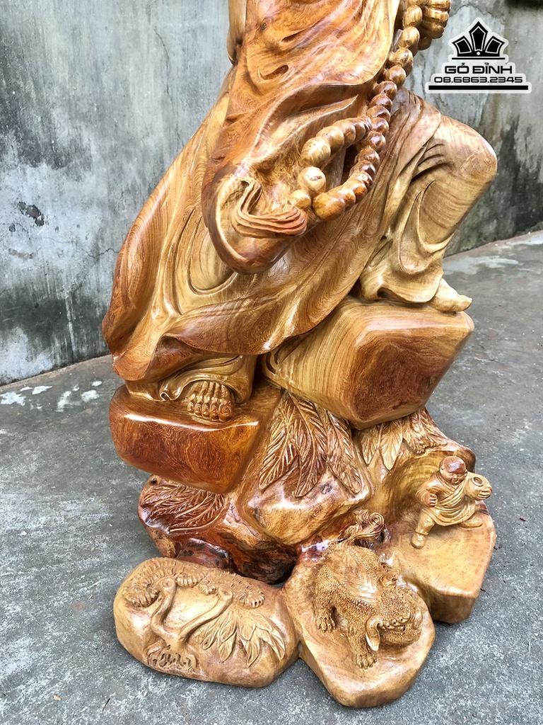 Tượng Đạt Ma Sư Tổ Gỗ Hương Việt Cao 89 Ngang 45 Sâu 40 (cm) 1