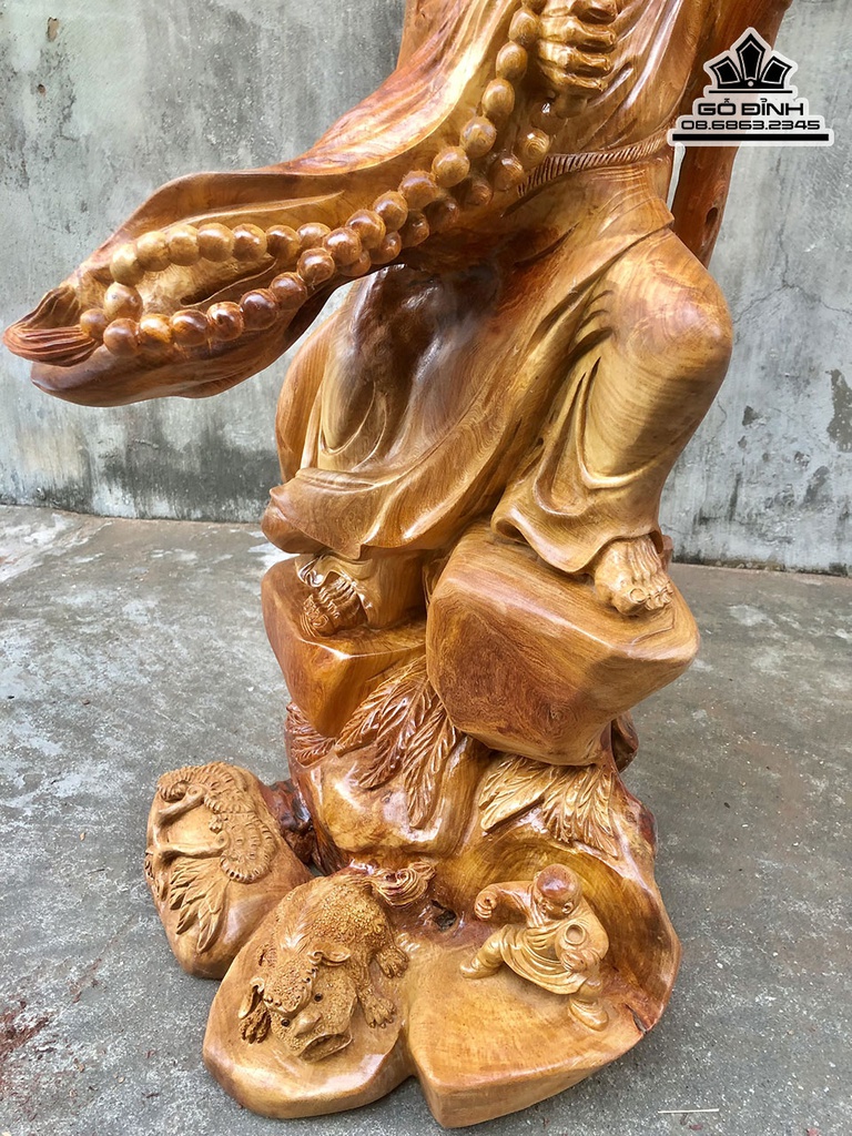 Tượng Đạt Ma Sư Tổ Gỗ Hương Việt Cao 89 Ngang 45 Sâu 40 (cm) 2
