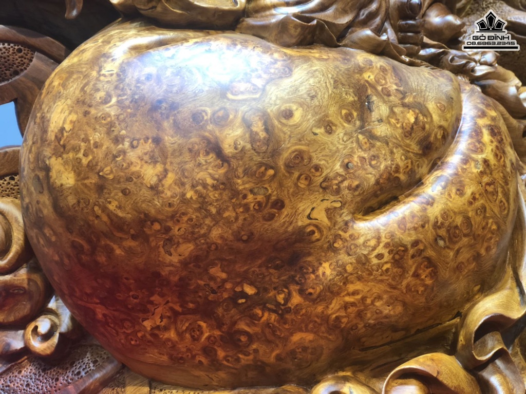 Tượng Phật Di Lặc Ngũ Phúc Gỗ Ngọc Am Cao 40 Ngang 56 Sâu 36 (cm) 5