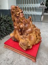 Tượng Phật Di Lặc Ngũ Phúc Gỗ Hương Cao 48 Ngang 48 Sâu 42 (cm) 2