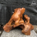 Tượng Voi Mẫu Tử Gỗ Hương Việt Cao 46 Ngang 60 Sâu 46 (cm)3