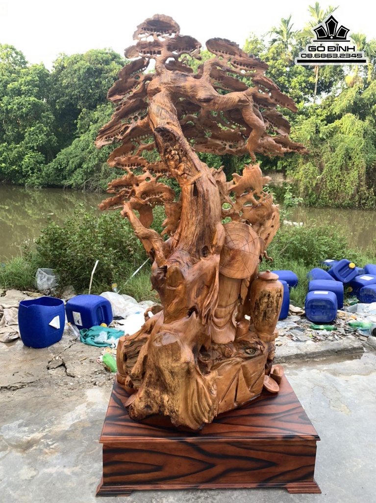 Tượng Cụ Di Lặc Ngũ Phúc Cả Kỷ Cao 215 Rộng 112 Sâu 62 (cm) 3