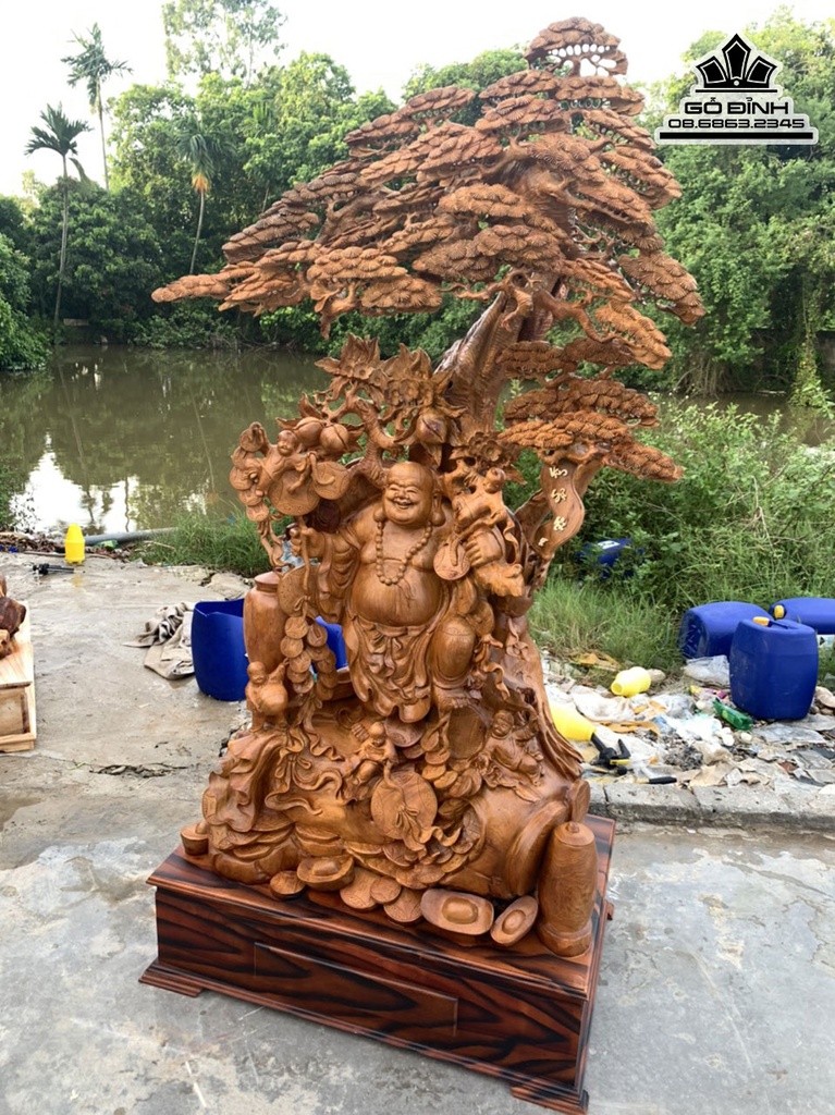 Tượng Cụ Di Lặc Ngũ Phúc Cả Kỷ Cao 215 Rộng 112 Sâu 62 (cm) 5