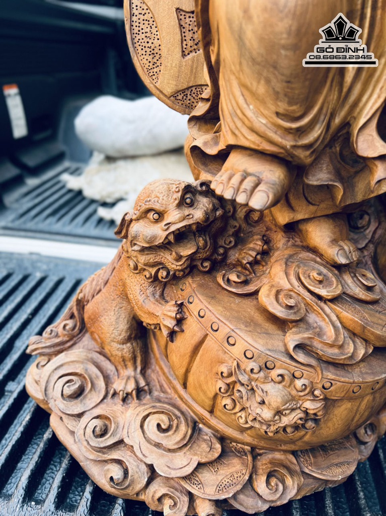 Tượng Phật Di Lặc Gỗ Bách Xanh Cao 79 Ngang 60 Sâu 28 (cm)0