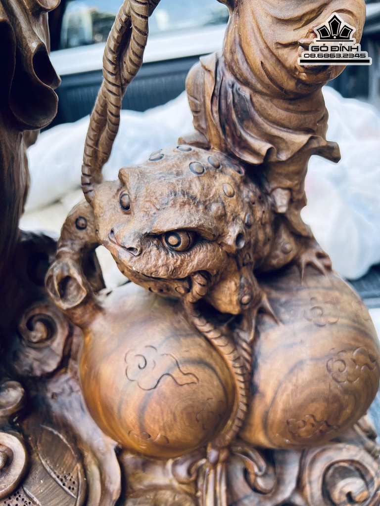 Tượng Phật Di Lặc Gỗ Bách Xanh Cao 79 Ngang 60 Sâu 28 (cm) 1