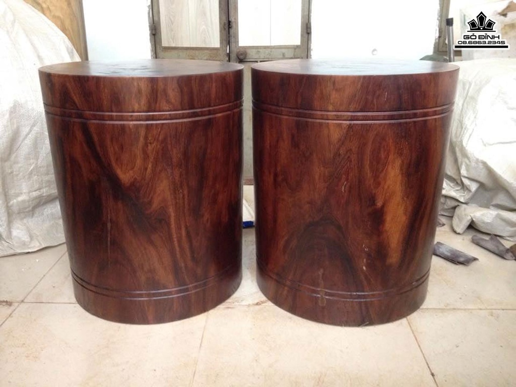 Cặp Đôn Trụ Gỗ Lim Cao 48 Mặt 40-39 (cm) DL175 1