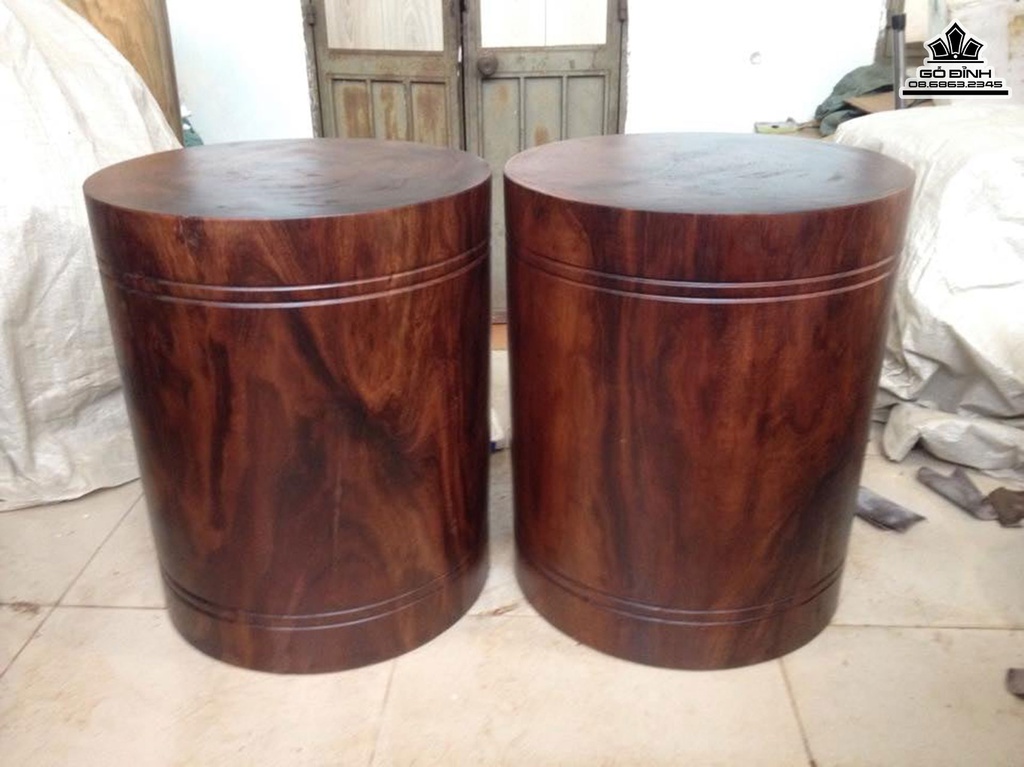 Cặp Đôn Trụ Gỗ Lim Cao 48 Mặt 40-39 (cm) DL175 3