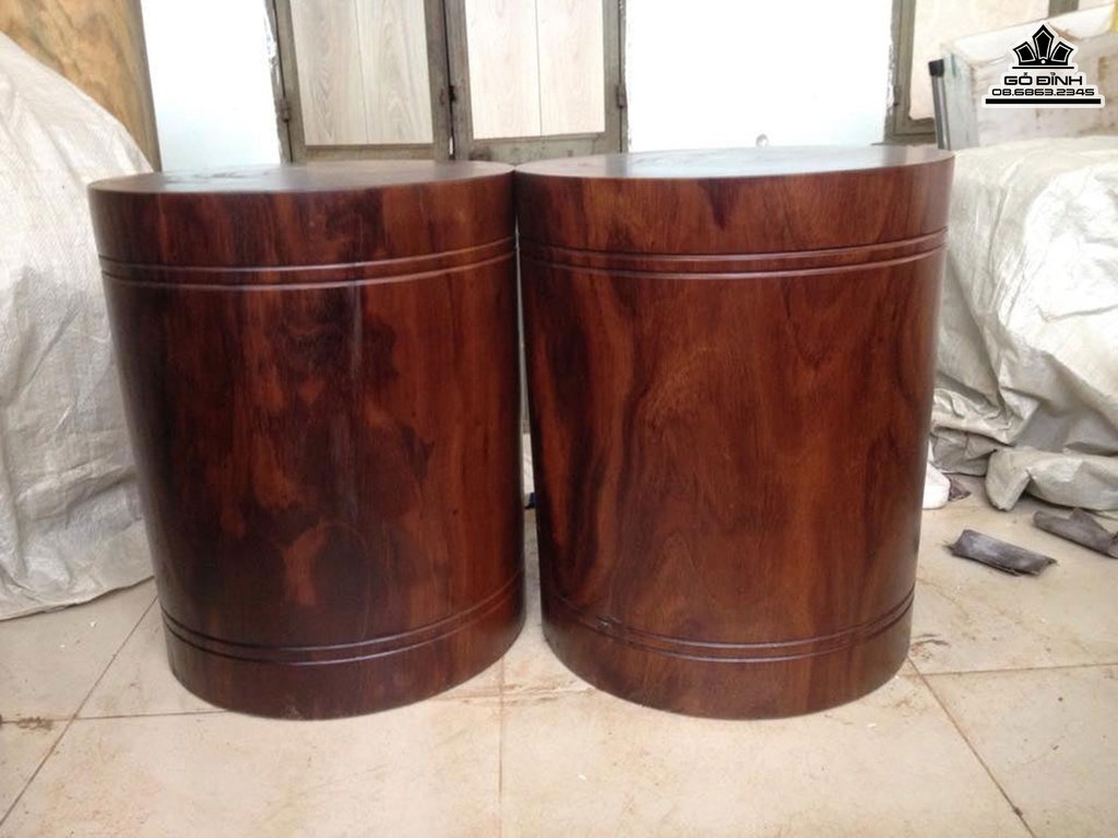 Cặp Đôn Trụ Gỗ Lim Cao 48 Mặt 40-39 (cm) DL175 4