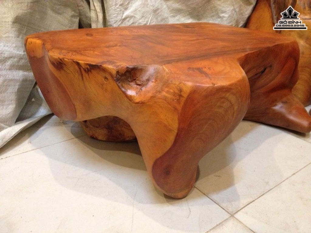 Bàn Đôn  Đại Gỗ Gõ Đỏ Cao 25 Mặt 65-47 (cm) DC145 4