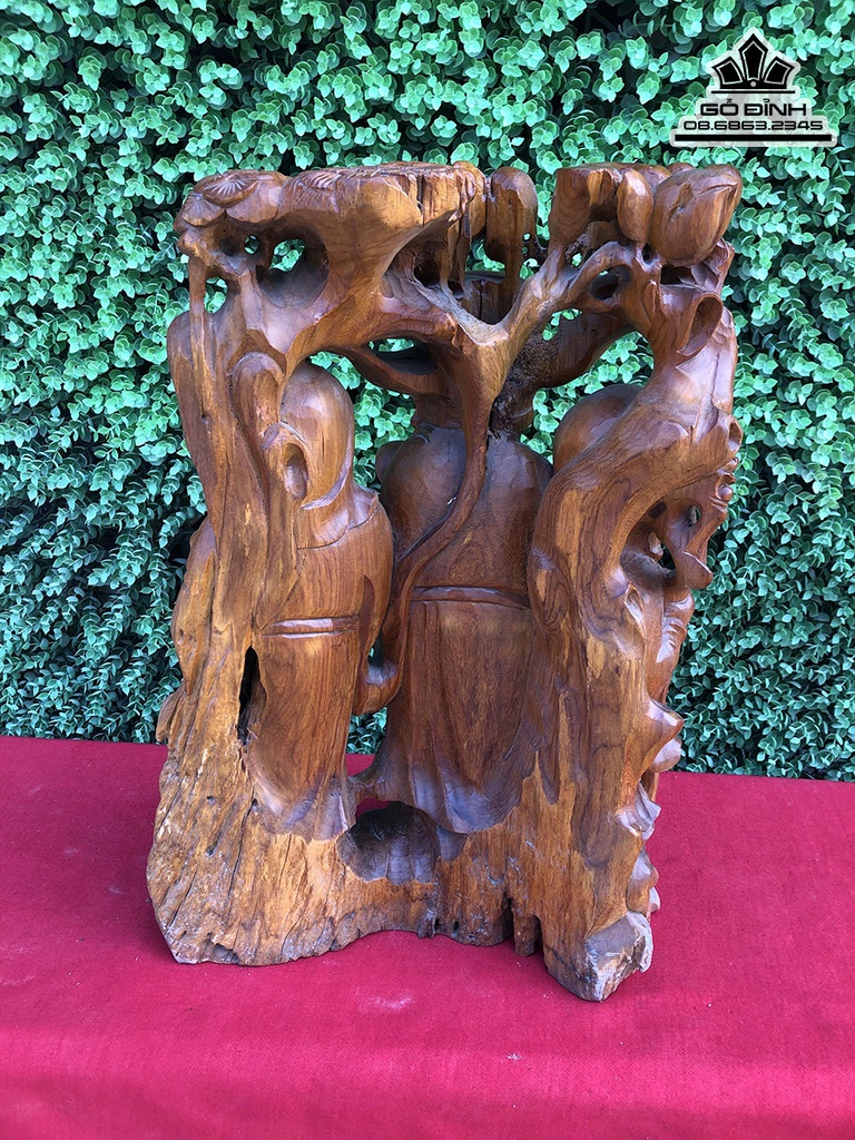 Tượng Phúc Lộc Tho (TamĐa) Gỗ Hương Cao 48 Ngang 32 Sâu 20 (cm) 1