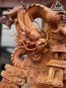 Tượng Cá Chép Hóa Rồng Gỗ Hương Việt Cả Kỷ Cao 117 Rộng 57 Sâu 35 (cm)