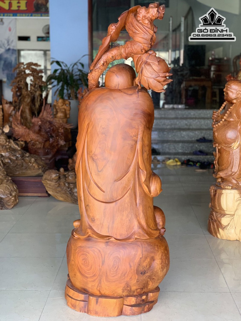 Tượng Phật Di Lặc Gỗ Hương Việt Cao 154 Rộng 54 Sâu 43 (cm) 0