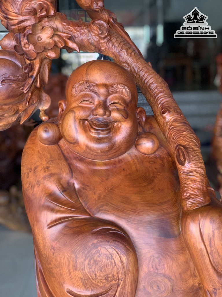Tượng Phật Di Lặc Gỗ Hương Việt Cao 154 Rộng 54 Sâu 43 (cm) 2