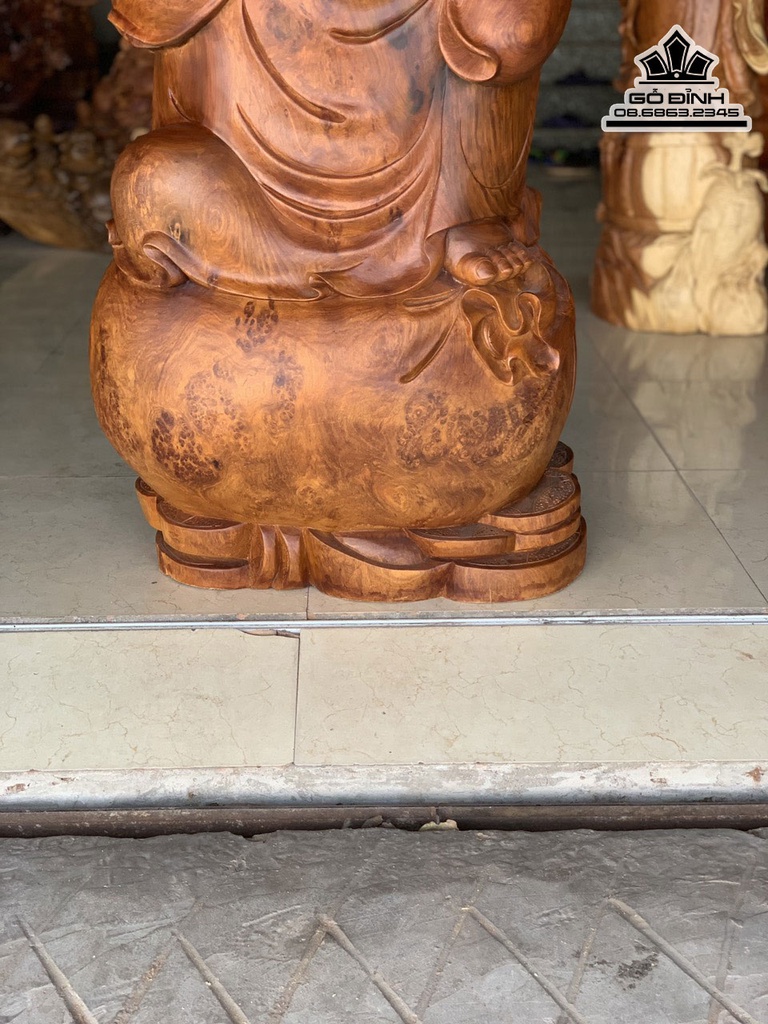 Tượng Phật Di Lặc Gỗ Hương Việt Cao 154 Rộng 54 Sâu 43 (cm) 8