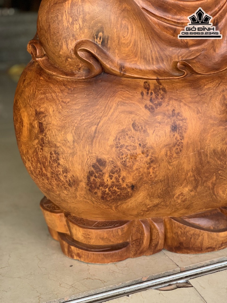 Tượng Phật Di Lặc Gỗ Hương Việt Cao 154 Rộng 54 Sâu 43 (cm) 9
