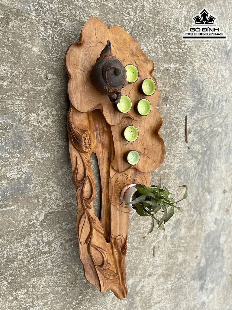 Khay Trà Gỗ Hương Cao 18 Ngang 93 Sâu 37 (cm) 0