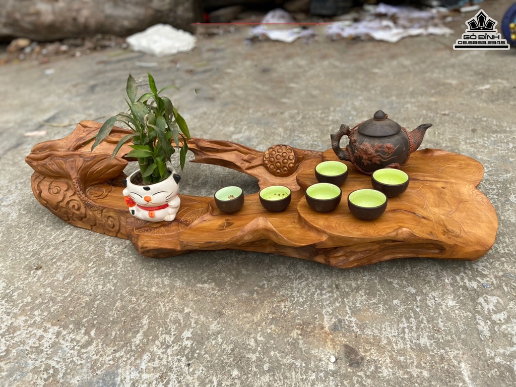 Khay Trà Gỗ Hương Cao 18 Ngang 93 Sâu 37 (cm) 1