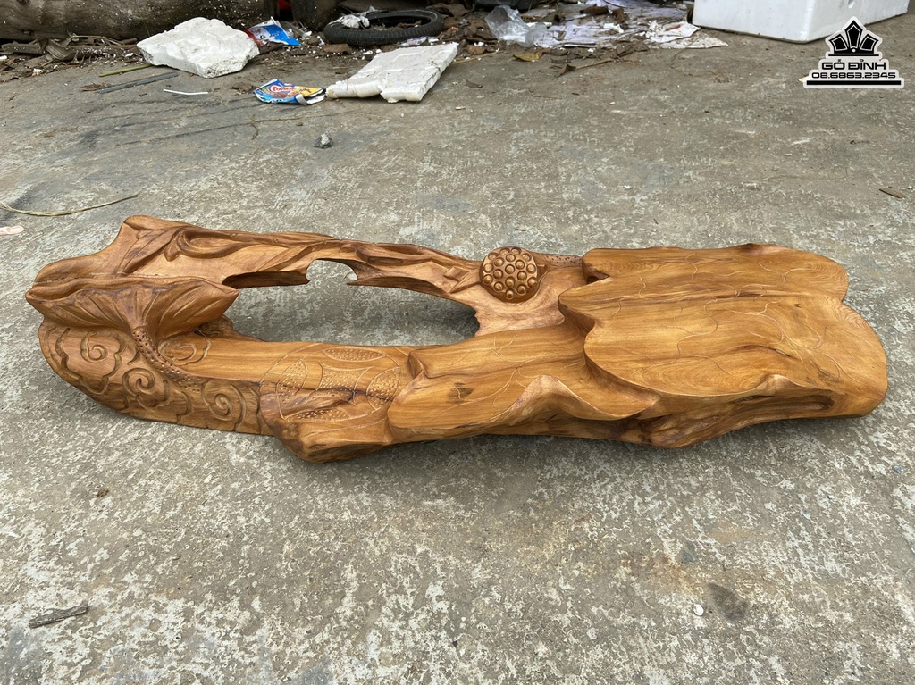 Khay Trà Gỗ Hương Cao 18 Ngang 93 Sâu 37 (cm) 2