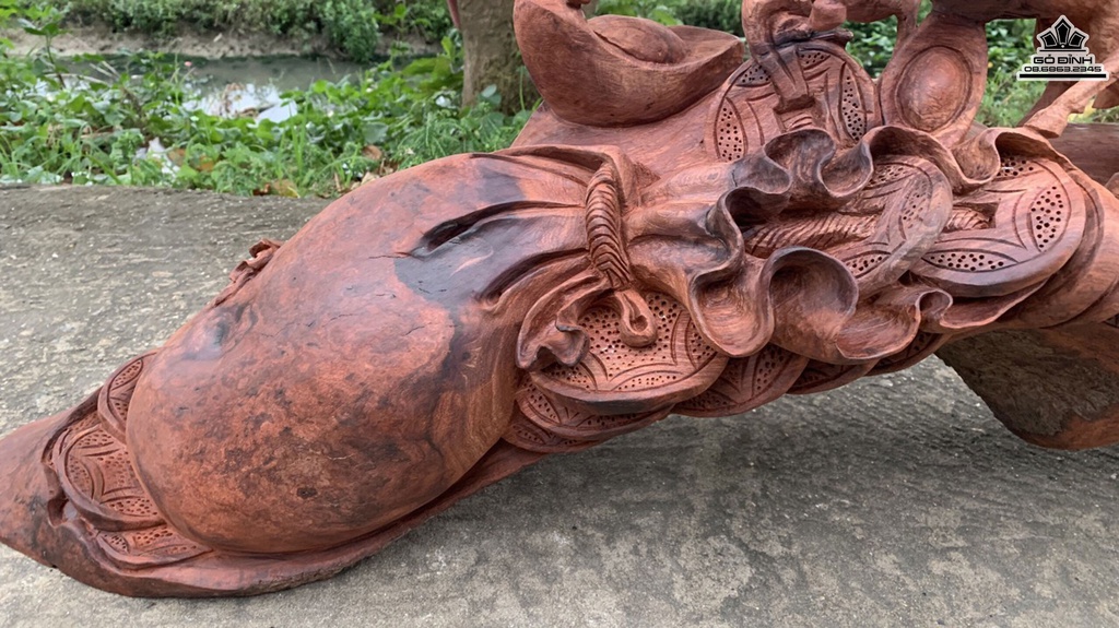 Tượng Ngựa Phong Thủy Gỗ Sụn Hương Liền Khối 100 Cao 48 Sâu 26 Ngang 120 (cm) 1