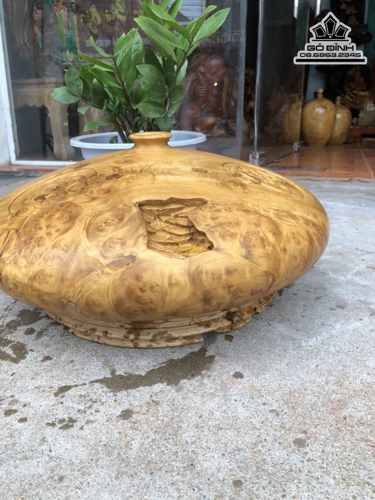 Chum Gỗ Nu Kháo Cao 23 Đường Kính 52 (cm) 2