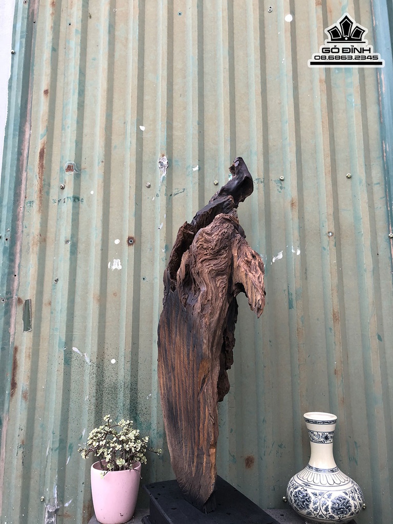 Tượng Đạt Ma Sư Gỗ Bách Xanh Cao 86 Ngang 36 Sâu 22 (cm) 1