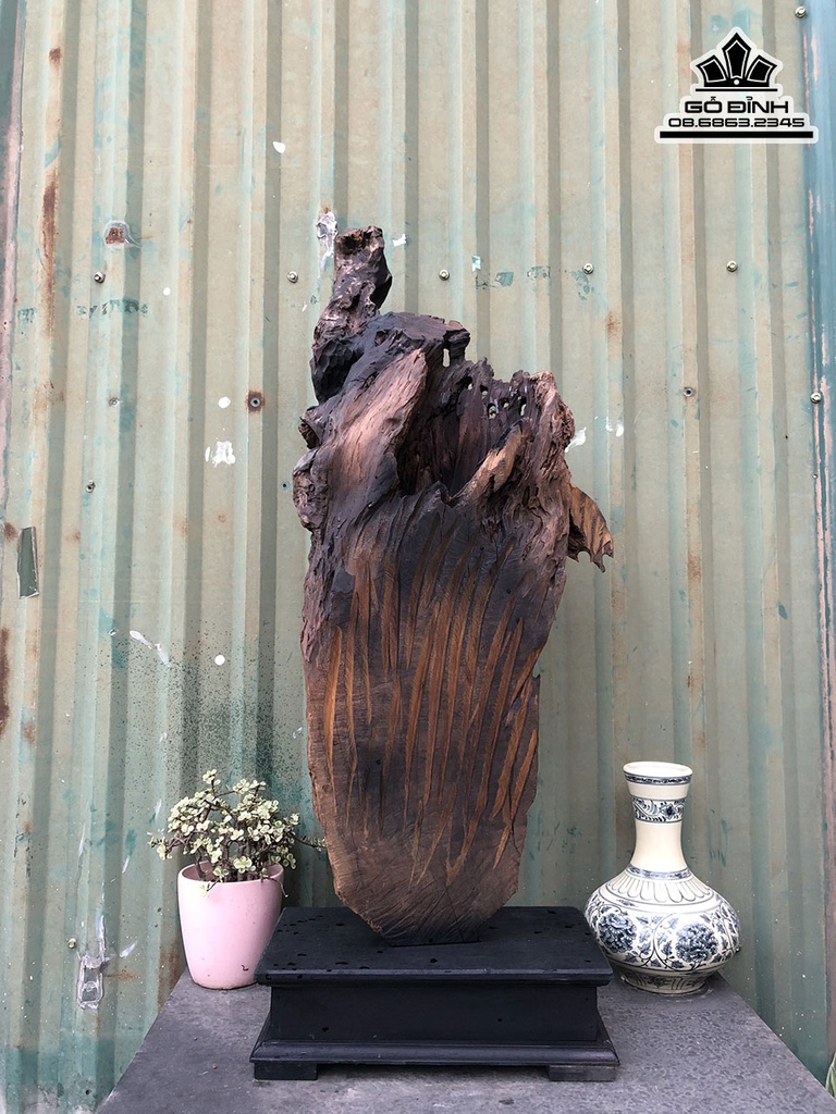 Tượng Đạt Ma Sư Gỗ Bách Xanh Cao 86 Ngang 36 Sâu 22 (cm) 2