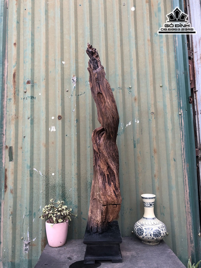 Tượng Đạt Ma Sư Gỗ Bách Xanh Cao 90 Ngang 20 Sâu 18 (cm) 2