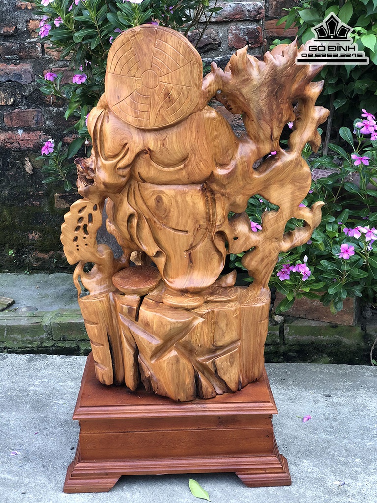 Tượng Di Lặc Gỗ Hương Việt Cao 67 Ngang 43 Sâu 25 (cm) 0