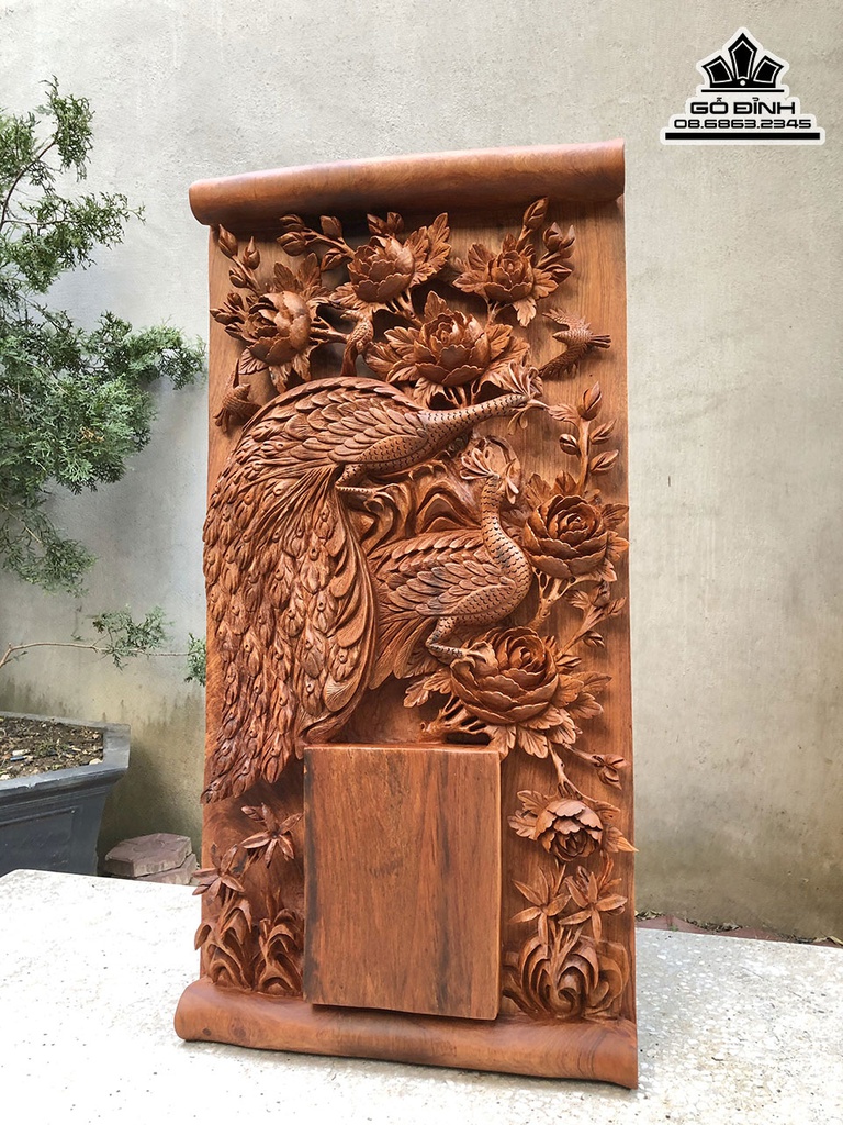 Tranh Lịch Gỗ Hương Cao 83 Ngang 41 Sâu 8 (cm) 0