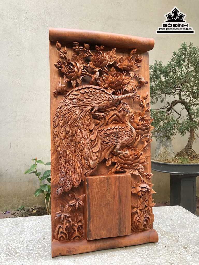 Tranh Lịch Gỗ Hương Cao 83 Ngang 41 Sâu 8 (cm) 2