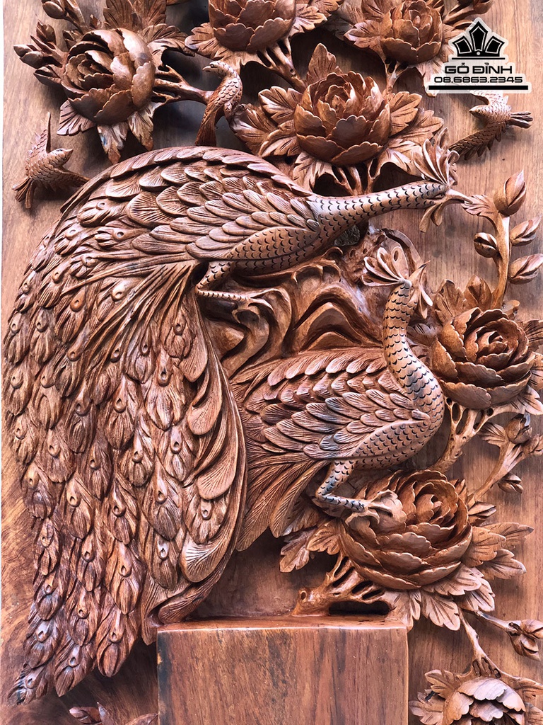 Tranh Lịch Gỗ Hương Cao 83 Ngang 41 Sâu 8 (cm) 3