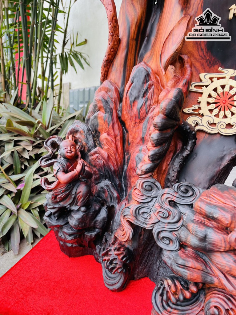 Tượng Phật Quan Âm Gỗ Trắc Việt Cao 86 Ngang 60 Sâu 35 (cm) 1