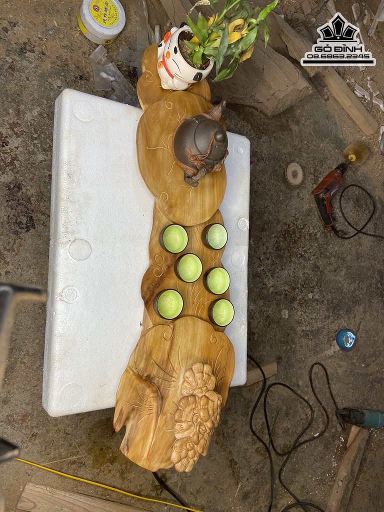 Khay Trà Gỗ Ngọc Am Cao 14 Ngang 83 Sâu 24 (cm) 0